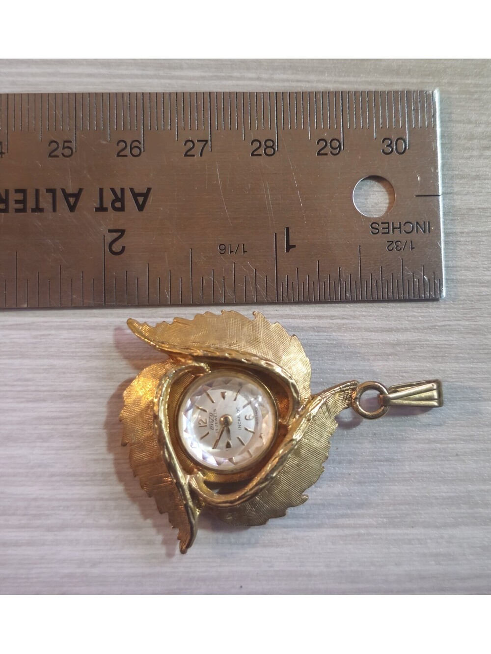 Vtg. Enzo Incabloc Pendant Mechanical Watch 17 Jewel Tested up-side down. Runs - Picture 5 of 5